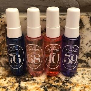 Set of 4 Sol de Janeiro Travel Mini Size Hair & Mist Body Sprays